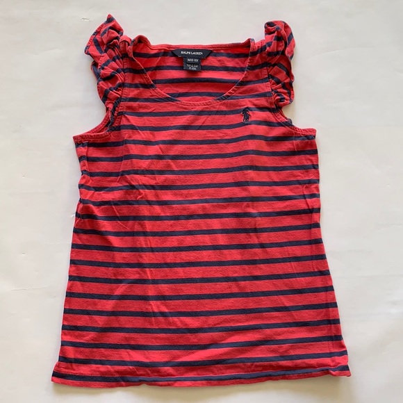 2/$25 Ralph Lauren Ruffle Tank Top Size Medium - Picture 1 of 5